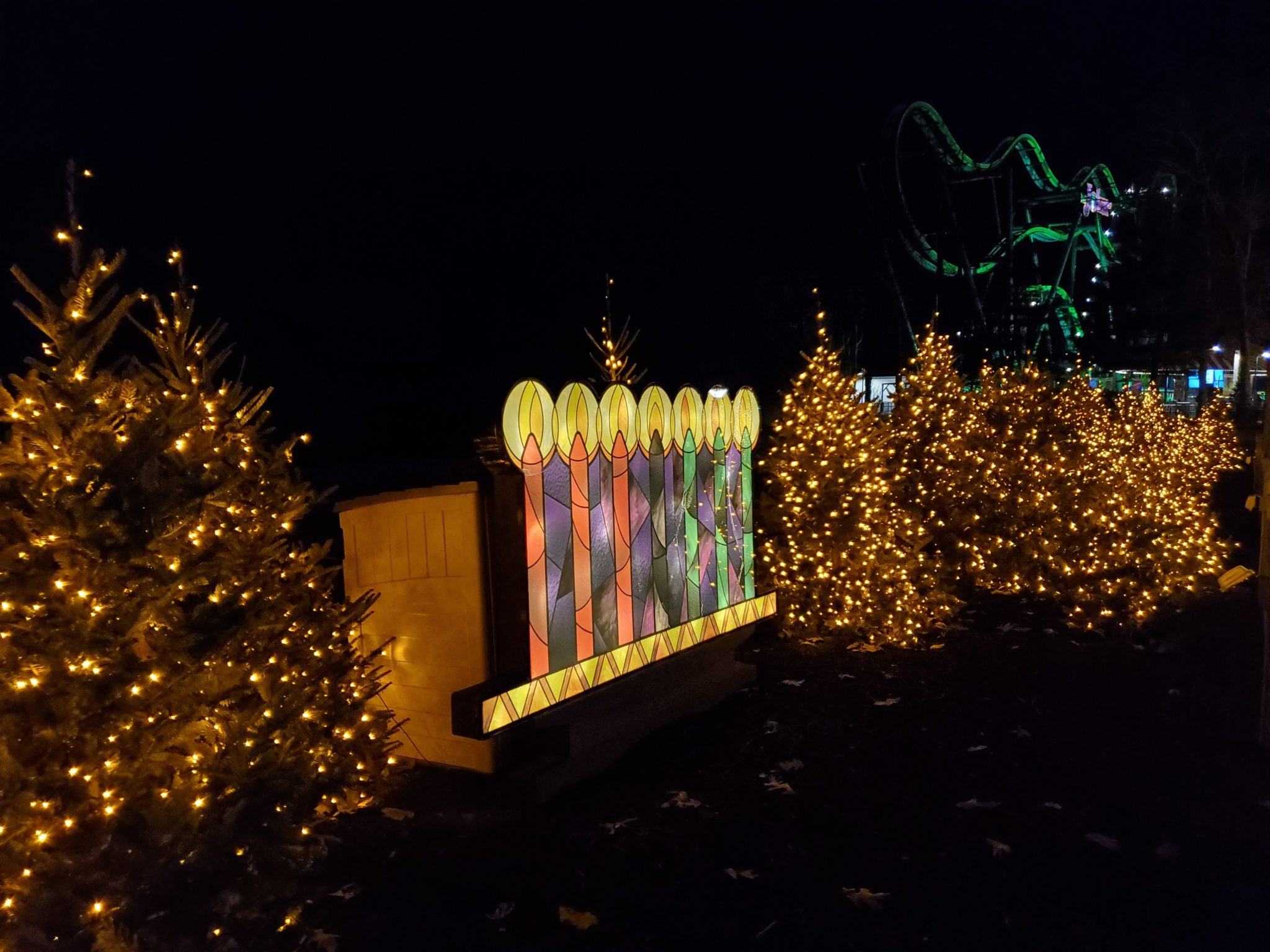 Six Flags Great Adventure Drive Thru Christmas Lights in New Jersey