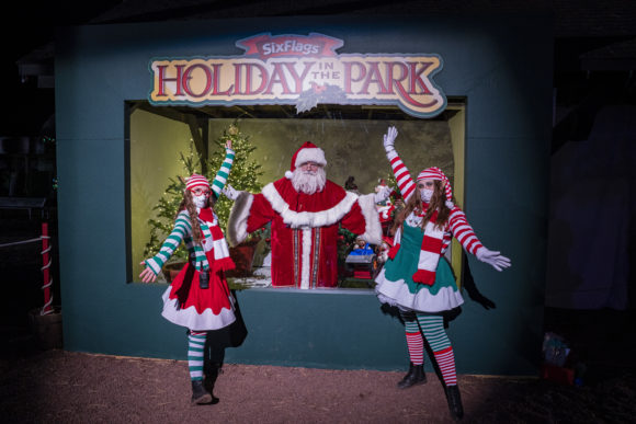 Santa Claus with elves at Great Adventure